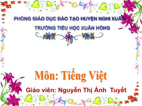Bài giảng Tiếng Việt 1 - Bài 13: U u Ư ư (Nguyễn Thị Ánh Tuyết)