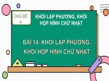 Bài giảng Toán 1 - Chủ đề 4, Bài 14: Khối lập phương, khối hộp hình chữ nhật (Trần Thị Thanh Hương)